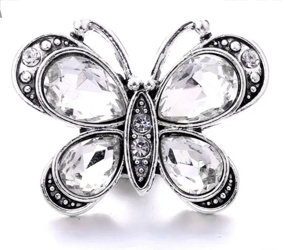 White Butterfly Snap