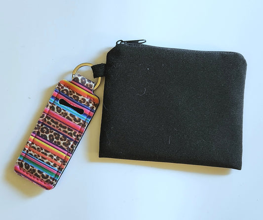 Wallet with chapstick holder