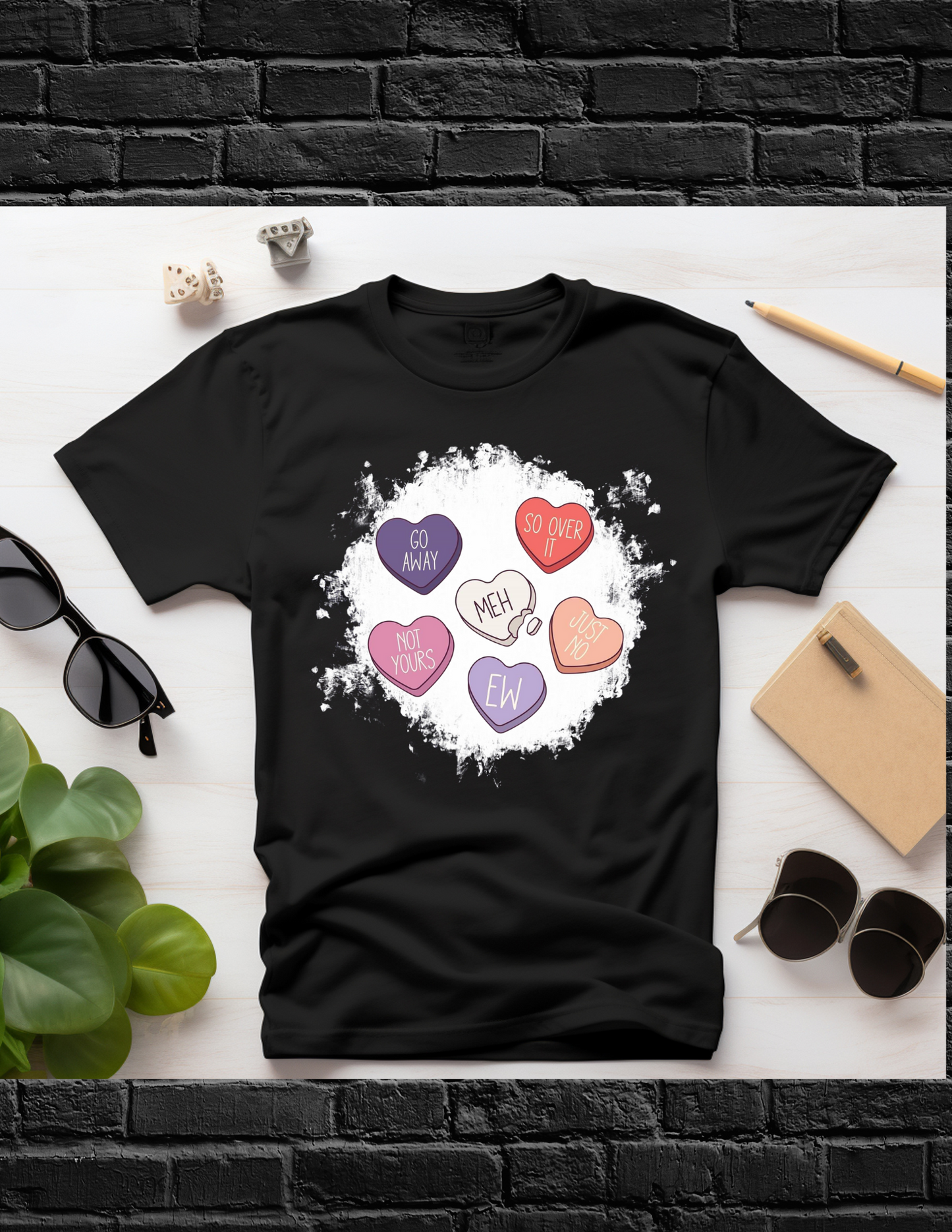 Anti Valentine heart-black