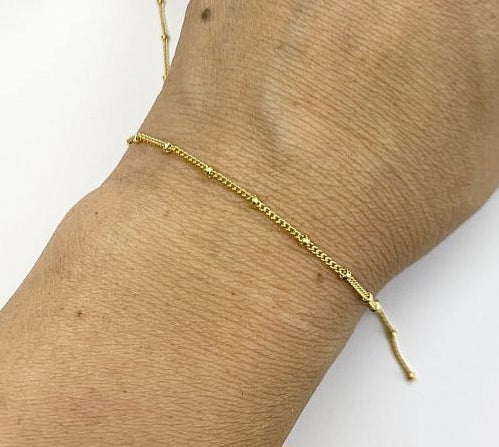 Permanent Satellite Bead Bracelet-gold