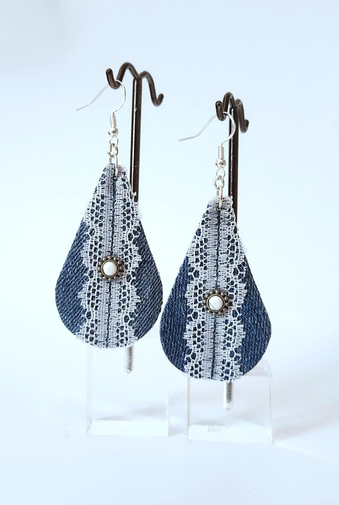 Denim Earrings