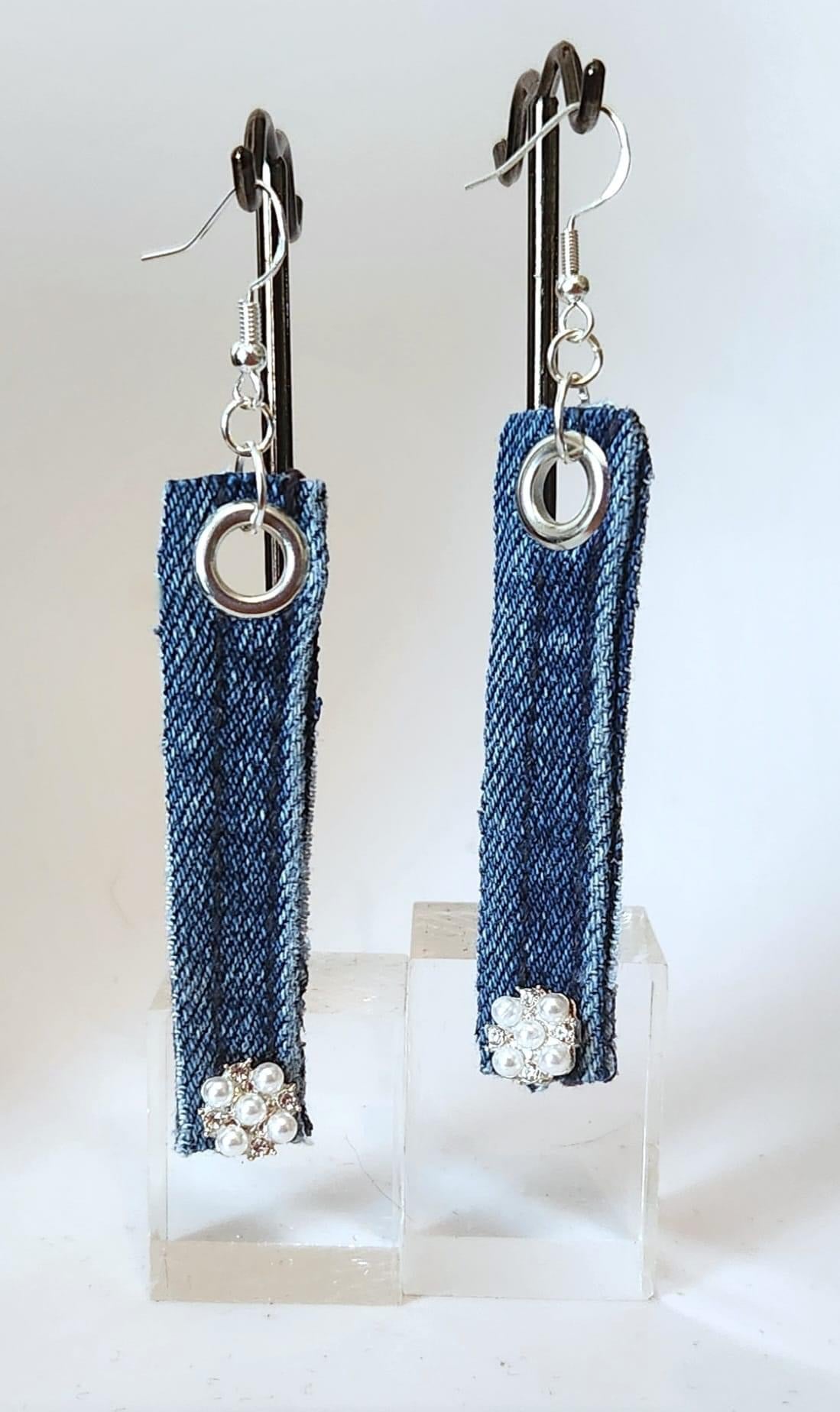 Denim Earrings