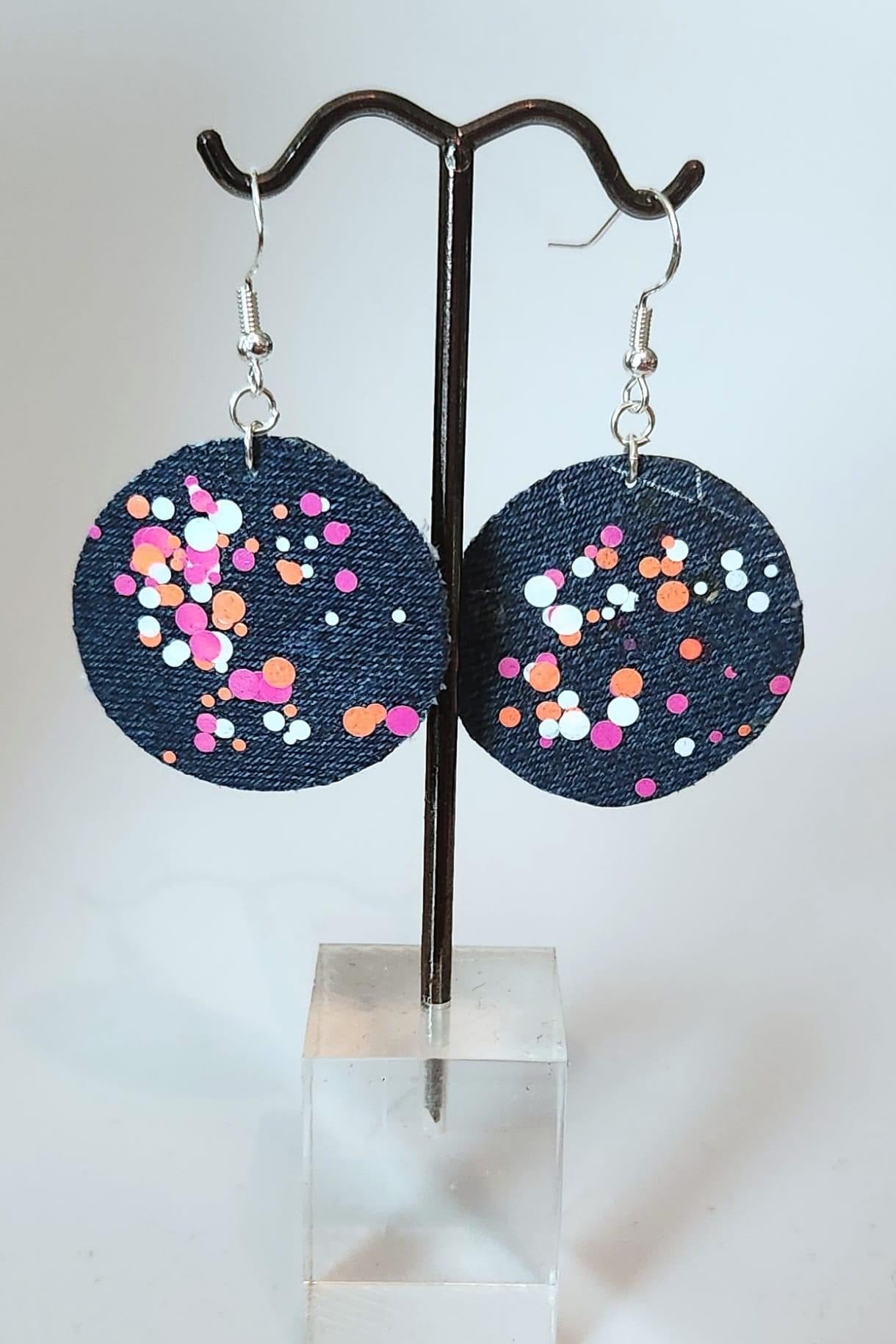 Denim Earrings