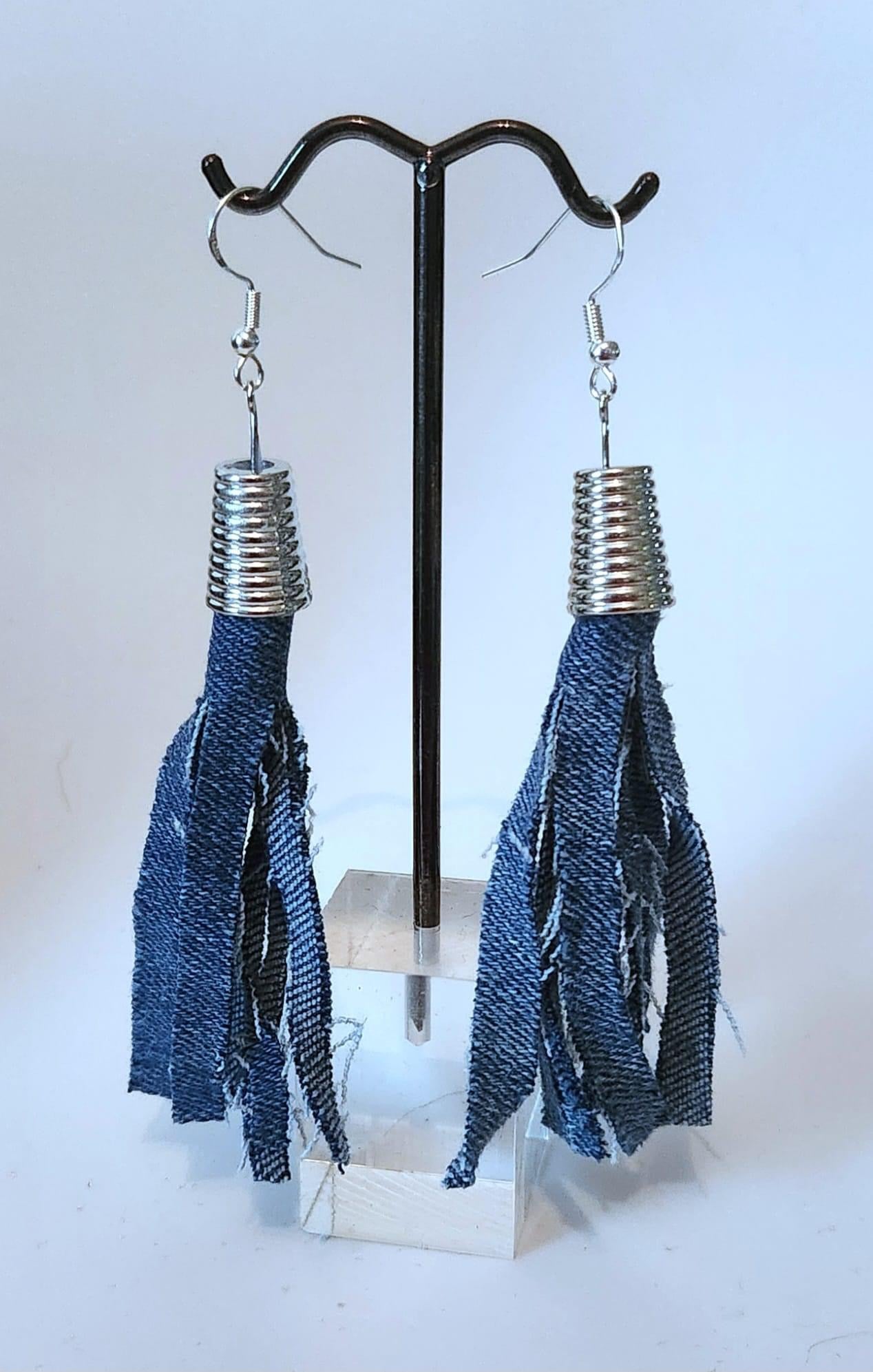 Denim Earrings