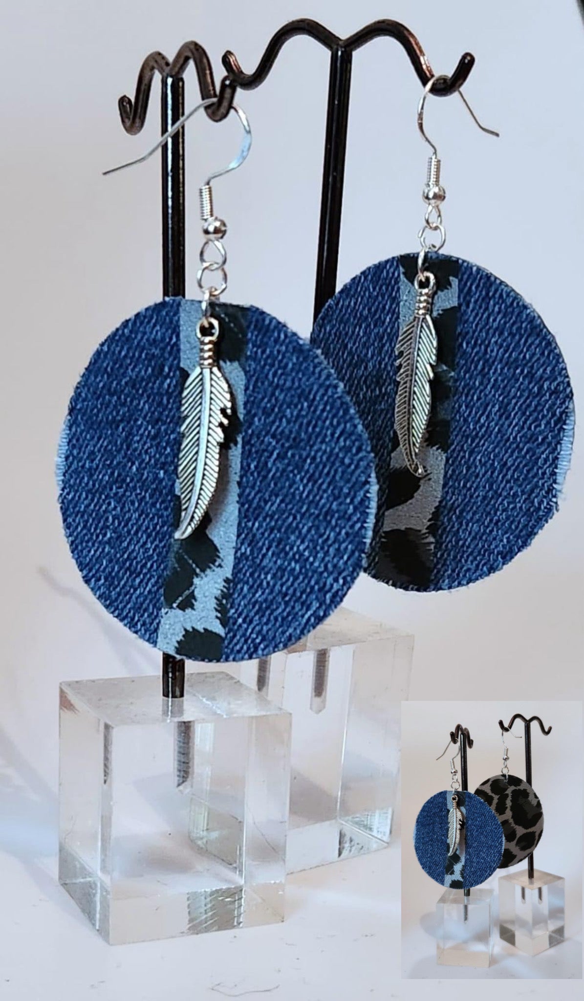 Denim Earrings