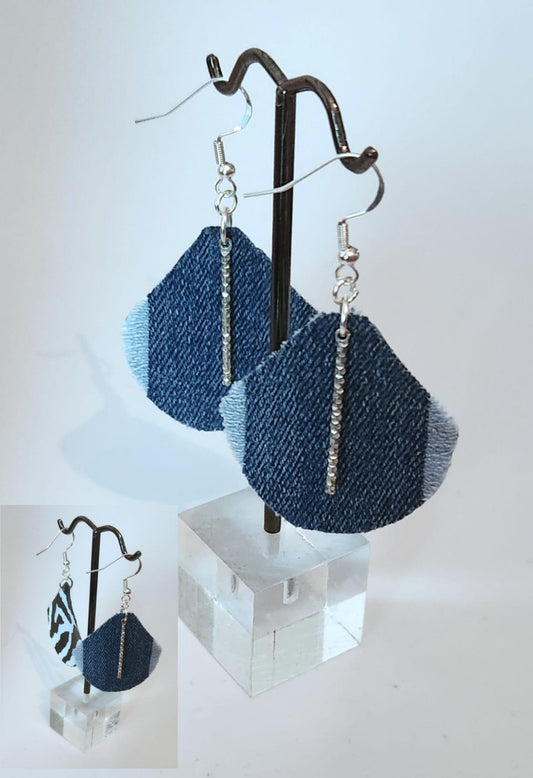 Denim Earrings