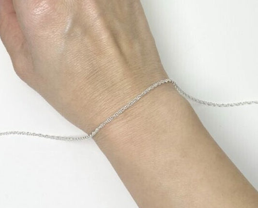 Permanent French twist rope anklet